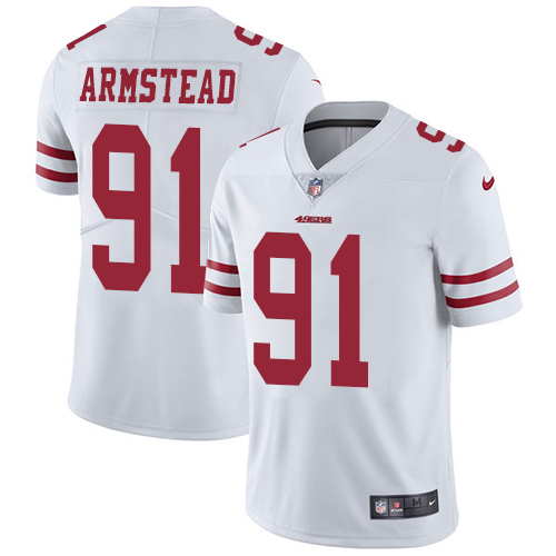 2019 men San Francisco 49ers 91 Armstead white Nike Vapor Untouchable Limited NFL Jersey